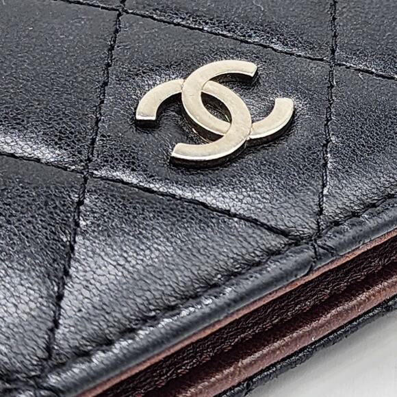 Chanel Black Quilted Lambskin Leather L Yen Continental Wallet - Preowned - Picture 4 of 7